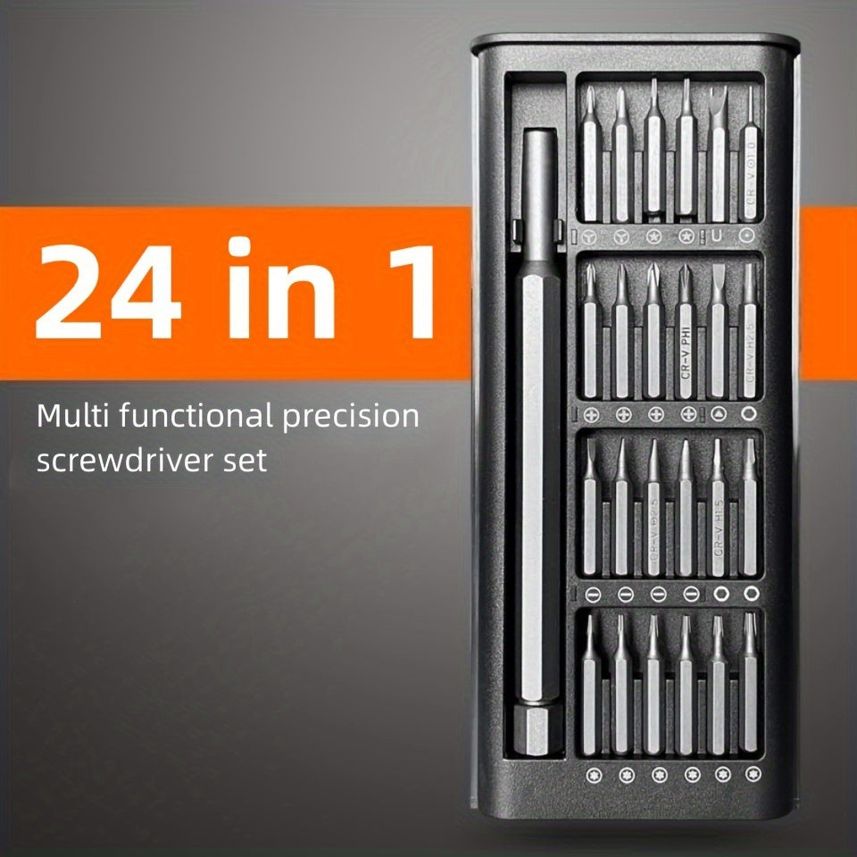 24-in-one multi-functional precision screwdriver set for mobile phone tablet disassembly repair tool bit removal complete set