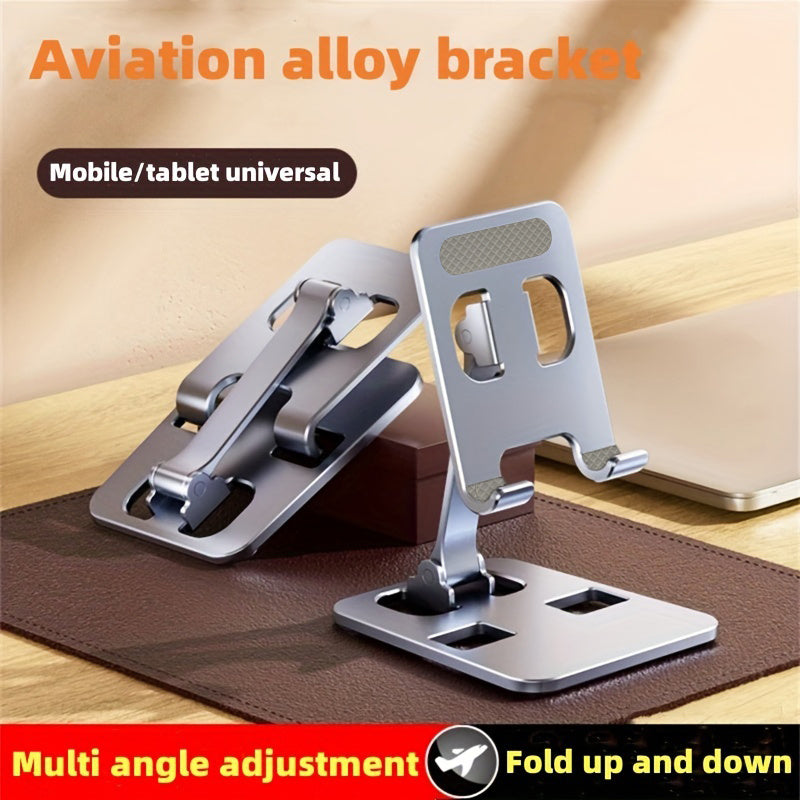 All Metal Foldable Lifting Mobile Phone Holder Lazy Desktop Holder Mobile Phone Tablet Universal Holder Multi Angle Adjustable Mobile Phone Holder Children's Online Class Mobile Phone Holder Base Compact And Portable