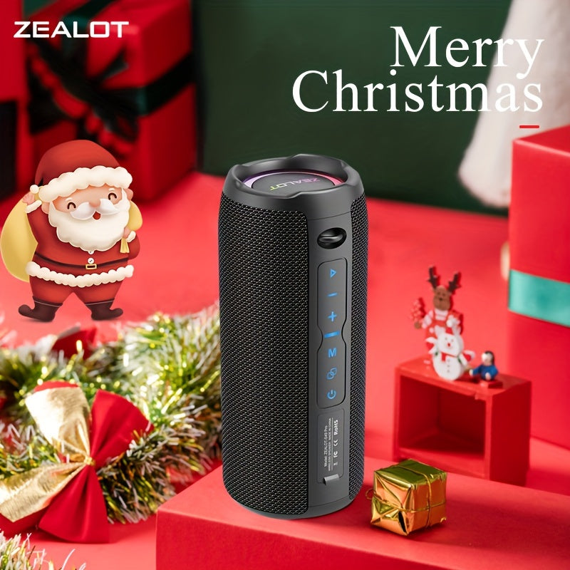 ZEALOT S49 Pro 20W Wireless Speakers, Portable Subwoofer Speaker Wireless Speaker, Dual Pairing, 3000mAh Battery, 10 Hours Playtime Loud Stereo, Booming Bass. Charging Cable And Aux Cable, TF USB Plug-in Card Compatible, Conn