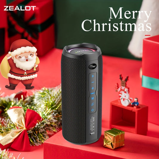 ZEALOT S49 Pro 20W Wireless Speakers, Portable Subwoofer Speaker Wireless Speaker, Dual Pairing, 3000mAh Battery, 10 Hours Playtime Loud Stereo, Booming Bass. Charging Cable And Aux Cable, TF USB Plug-in Card Compatible, Conn