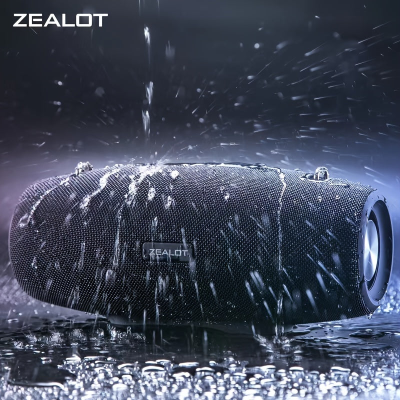 ZEALOT S67 14400mAh 60W Wireless Speakers - Loud Stereo, Booming Bass, Dual Pairing, 40 Hours Playtime, Waterproof, Portable Subwoofer - Includes Shoulder Strap, Charging Cable, Aux Cable, TF USB Plug-in Card, Compatible with