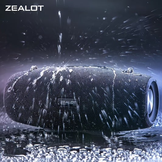 ZEALOT S67 14400mAh 60W Wireless Speakers - Loud Stereo, Booming Bass, Dual Pairing, 40 Hours Playtime, Waterproof, Portable Subwoofer - Includes Shoulder Strap, Charging Cable, Aux Cable, TF USB Plug-in Card, Compatible with