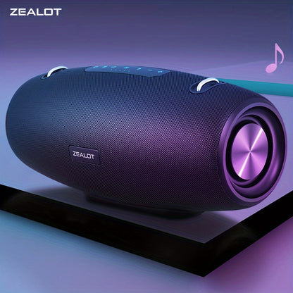 ZEALOT S67 14400mAh 60W Wireless Speakers - Loud Stereo, Booming Bass, Dual Pairing, 40 Hours Playtime, Waterproof, Portable Subwoofer - Includes Shoulder Strap, Charging Cable, Aux Cable, TF USB Plug-in Card, Compatible with