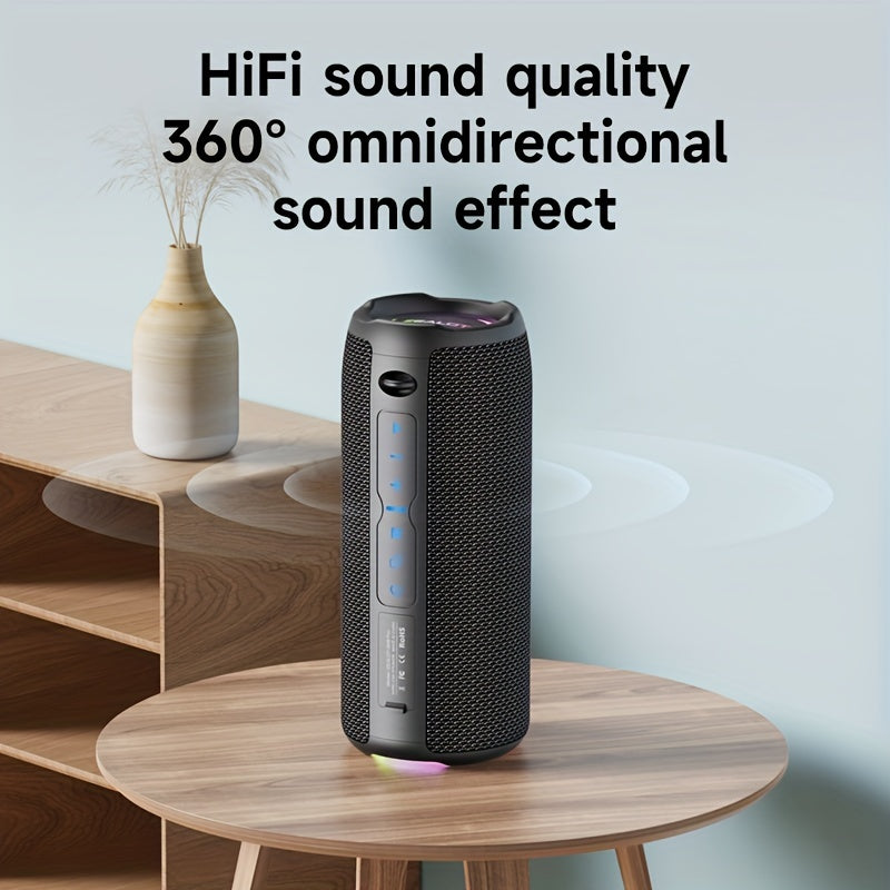 ZEALOT S49 Pro 20W Wireless Speakers, Portable Subwoofer Speaker Wireless Speaker, Dual Pairing, 3000mAh Battery, 10 Hours Playtime Loud Stereo, Booming Bass. Charging Cable And Aux Cable, TF USB Plug-in Card Compatible, Conn