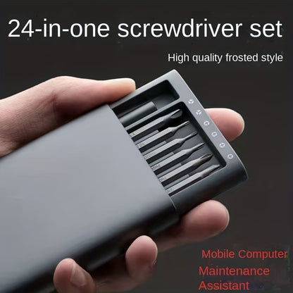 24-in-one multi-functional precision screwdriver set for mobile phone tablet disassembly repair tool bit removal complete set