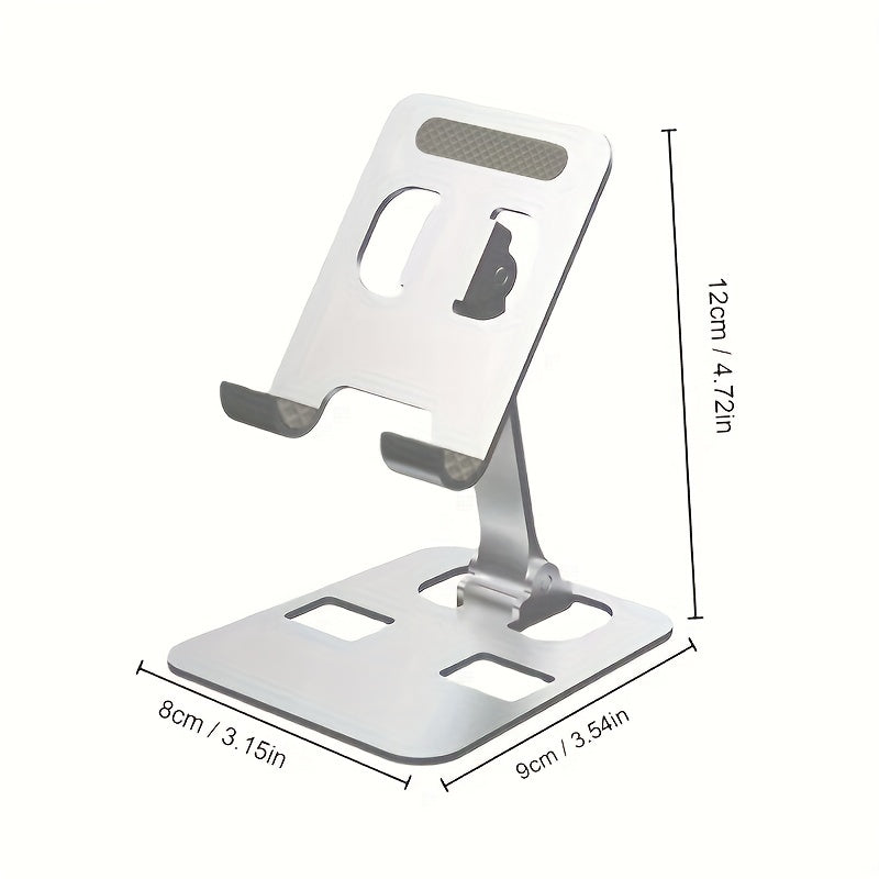 All Metal Foldable Lifting Mobile Phone Holder Lazy Desktop Holder Mobile Phone Tablet Universal Holder Multi Angle Adjustable Mobile Phone Holder Children's Online Class Mobile Phone Holder Base Compact And Portable