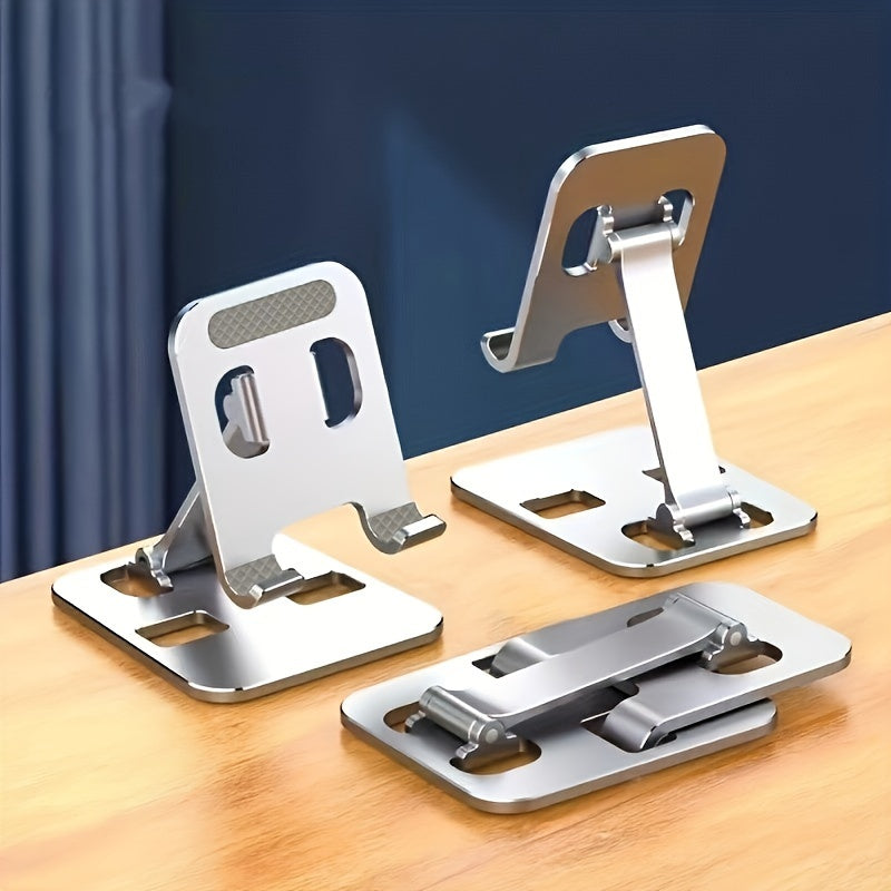 All Metal Foldable Lifting Mobile Phone Holder Lazy Desktop Holder Mobile Phone Tablet Universal Holder Multi Angle Adjustable Mobile Phone Holder Children's Online Class Mobile Phone Holder Base Compact And Portable