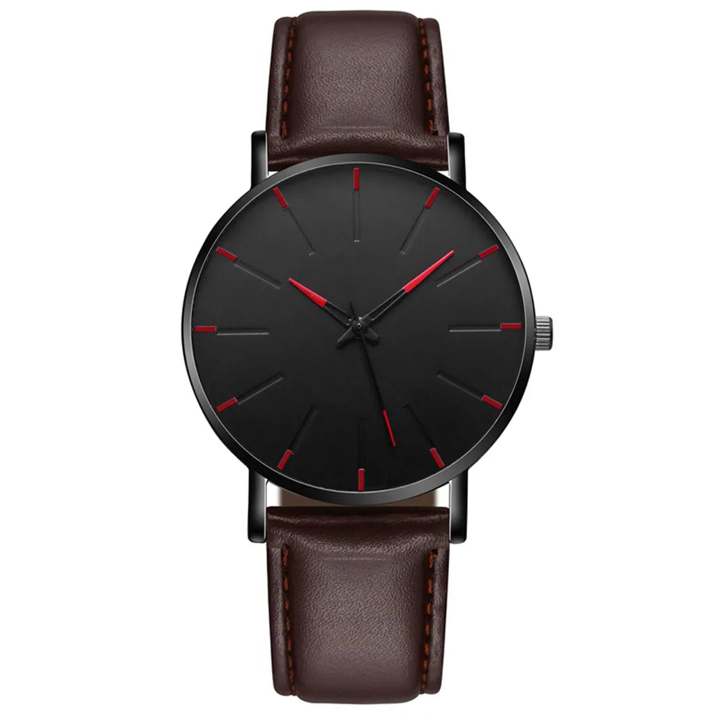 2023 Minimalist Men Fashion Ultra Thin Watches Simple Men Business Stainless Steel Mesh Belt Quartz Watch Relogio Masculino