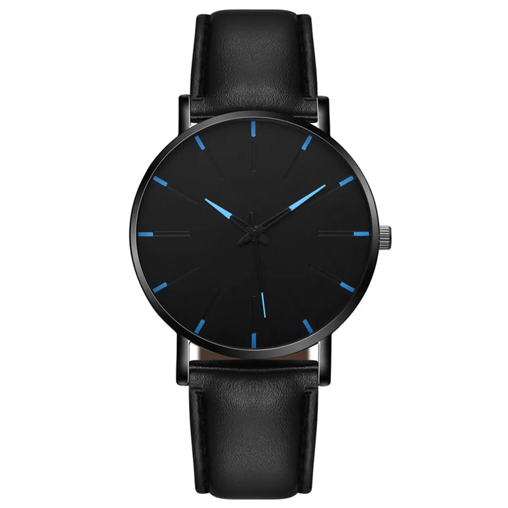 2023 Minimalist Men Fashion Ultra Thin Watches Simple Men Business Stainless Steel Mesh Belt Quartz Watch Relogio Masculino