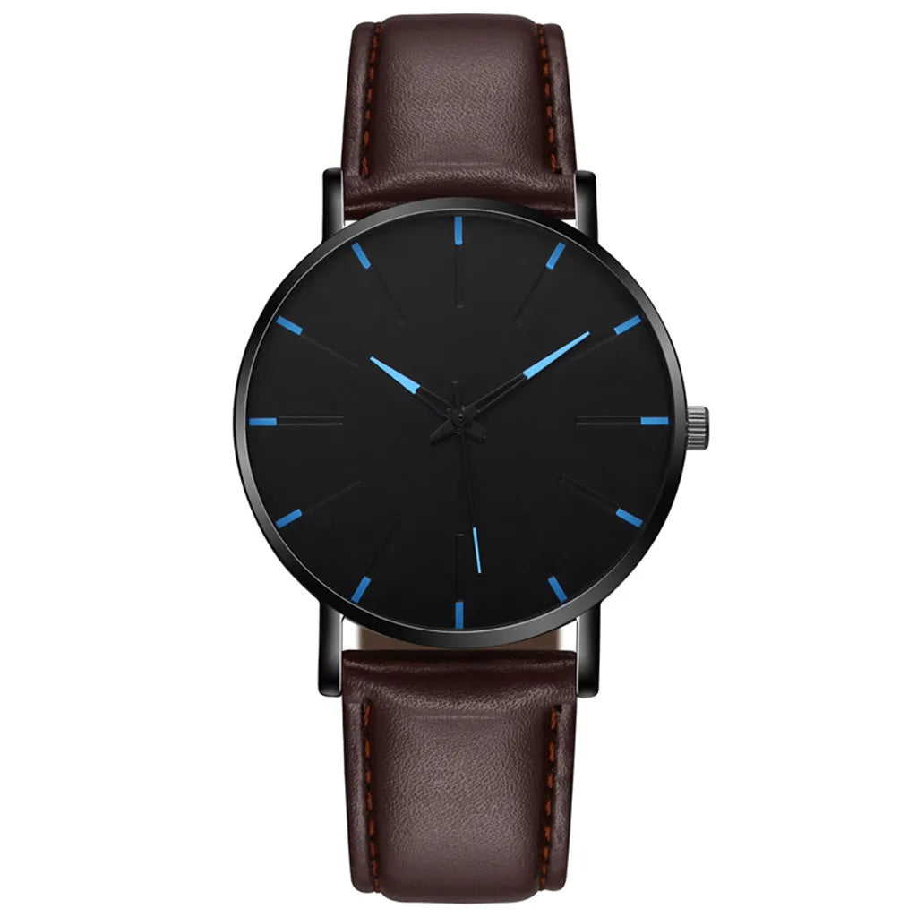 2023 Minimalist Men Fashion Ultra Thin Watches Simple Men Business Stainless Steel Mesh Belt Quartz Watch Relogio Masculino