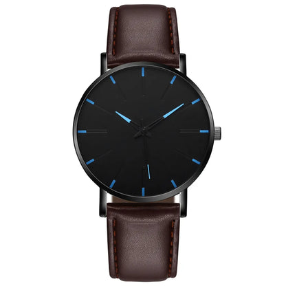2023 Minimalist Men Fashion Ultra Thin Watches Simple Men Business Stainless Steel Mesh Belt Quartz Watch Relogio Masculino