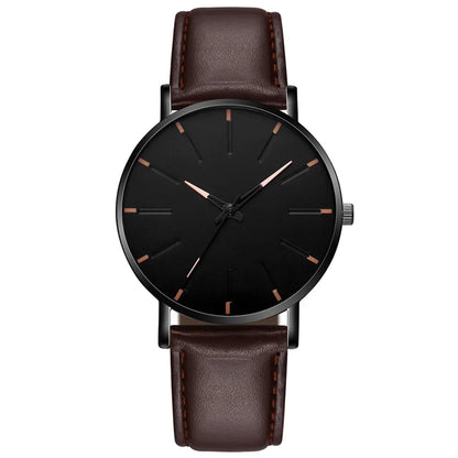 2023 Minimalist Men Fashion Ultra Thin Watches Simple Men Business Stainless Steel Mesh Belt Quartz Watch Relogio Masculino