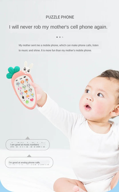Baby Mobile Phone Infant Early Education Telephone Learning Machine Simulation Music  Intellectual Phones Children 0-3 Years Old