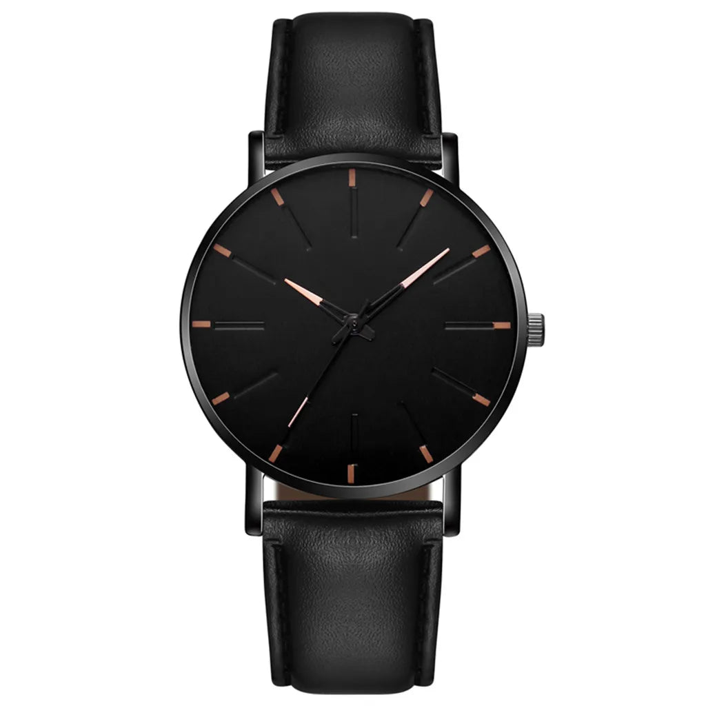 2023 Minimalist Men Fashion Ultra Thin Watches Simple Men Business Stainless Steel Mesh Belt Quartz Watch Relogio Masculino