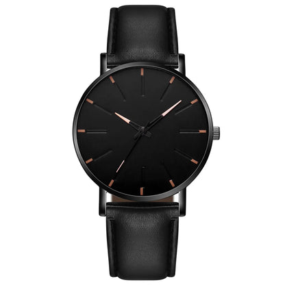 2023 Minimalist Men Fashion Ultra Thin Watches Simple Men Business Stainless Steel Mesh Belt Quartz Watch Relogio Masculino