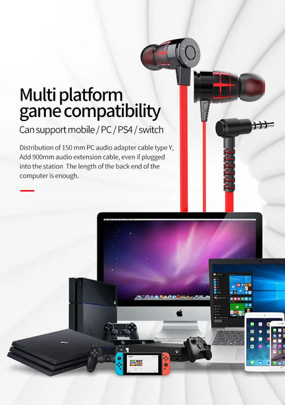 G25 Headset Gamer Headphones Wired Earphone Gaming Earbuds With Mic For Pubg PS4 CSGO Casque Phone Tablet Laptop Universal Game