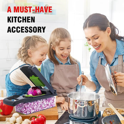 Multifunctional Vegetable Slicer Cutter Shredders With Basket Fruit Potato Chopper Carrot Grater Vegetable Tools Kitchen Home