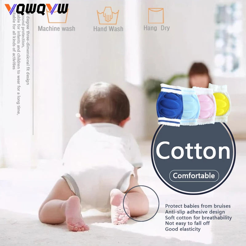 1Pair Baby knee Pads for Crawling -  Anti Slip Unisex Baby Knee Protectors - Toddler Leg Warmers with Sponge for Babies Infant