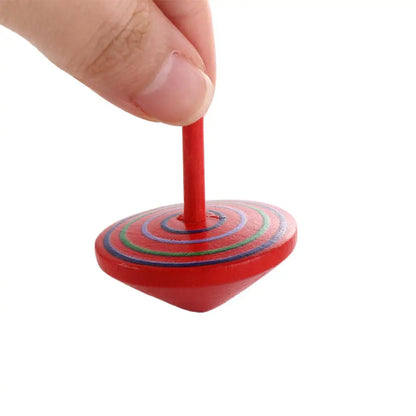 Top DIY Gyroscope Toys Educational Game Wooden Gyro Toys Wooden Rotate Gyro Woode Spinning Top Toy Desktop Spinning Top