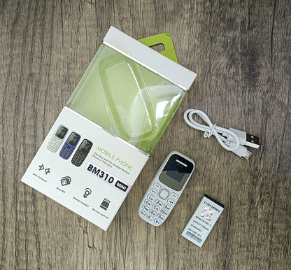 BM310 Small Mobile Phones Unlocked Bluetooth Earphone Telephone Low Radiation Automatic Call Recording Dual SIM Small Cell Phone