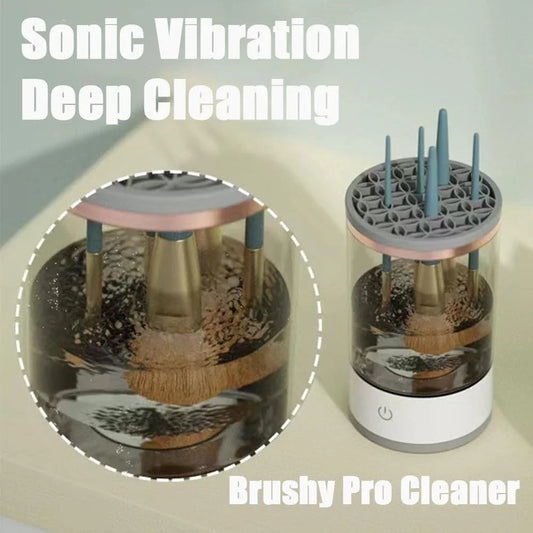 3 In 1 Electric Makeup Brush Cleaner Automatic Spinner Makeup Brush Holder Stand Women Lazy Cleaning Brush Washer Quick Dry Tool