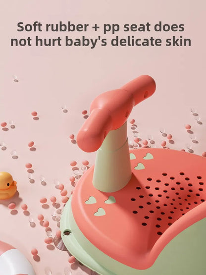 Baby Bathtub Seat Is Safe Non Slip and Suitable for Newborn Adorable Shower Seats for Children Aged 6-18 Months Bath Accessories