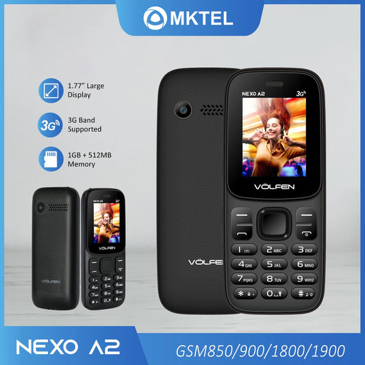 MKTEL NEXO A2 3G Feature Phone Dual SIM Dual Standby 1.77" Display 800mAh MP3/MP4/FM Radio/Bluetooth/GPRS