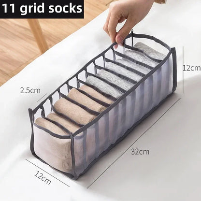 1/3pcs Wardrobe Clothes Organizer Foldable Mesh Organiser Socks Underwear Organiser Portable Drawer Divider Organiser