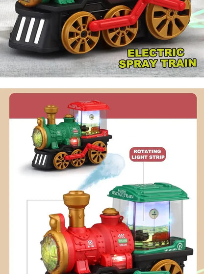 Train Toy for Toddlers 3-5, Trucks Locomotive Electric Steam Engine with Smoke, Light & Sound, Toddler Toy Trucks for Boys Gift