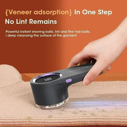 Electric Lint Remover USB Rechargeable Clothes Fluff Remove Shaver Fuzz Clothes Sweater Trimmer Belt Display Screen LAVIE LIFE