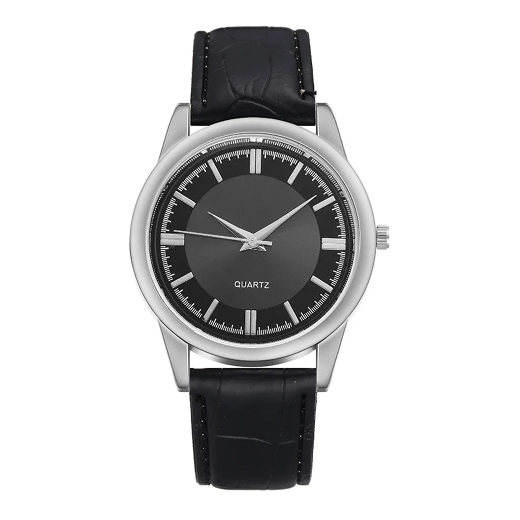Classic Minimalist Men's Business Quartz Watch - Stainless Steel Round Dial Precision Timepiece with Date Display, Sophisticated