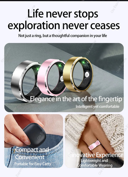 ew Smart Fitness Ring with Gesture Control,Heart rate,Blood oxygen,Blood pressureSleep,Steps,Distance,Calories For Android IOS