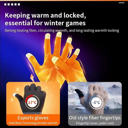 1 Pair NEW E-Sports Mobile PUBG Game Finger Gloves Silver Fiber Anti Slip Ultrathin Sweat Resistance Breathable Gaming Fingertip