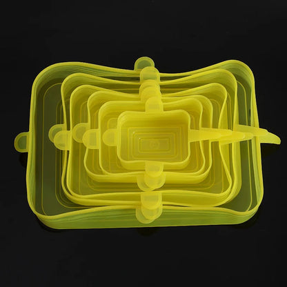 Silicone Cover Stretch Lids Reusable Airtight Food Wrap Covers Keeping Fresh Seal Bowl Cap Elastic Silicone Lid Kitchen Cookware