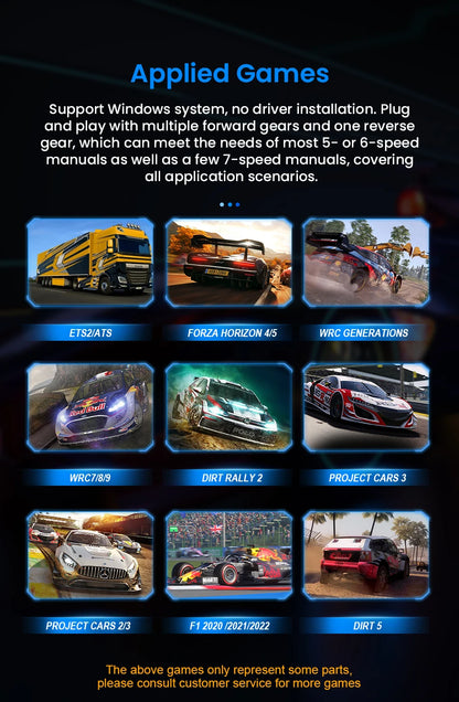 SIMSONN Sim Racing Gear Shifter Magnetic Induction Driving simulator Games Manual Gear h Gear For PC logitech g29 g27 g25 g920