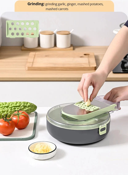 11 in 1 Multifunctional Vegetable Slicer Cutter Shredders Slicer With Basket Fruit Potato Chopper Carrot Sliced and Diced