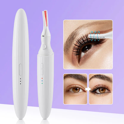 Electric Eyelash Curler Electric Heated Eyelash Curler Long Lasting Eyelash Curling Clip Device Create Perfect Curled Eyelashes