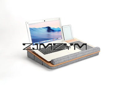 Lap Desk With Pillow Cushion Portable Laptop Desk With Wrist Rest, Mouse Pad, Phone Holder Computer Laptop Stand