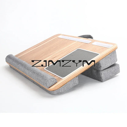 Lap Desk With Pillow Cushion Portable Laptop Desk With Wrist Rest, Mouse Pad, Phone Holder Computer Laptop Stand