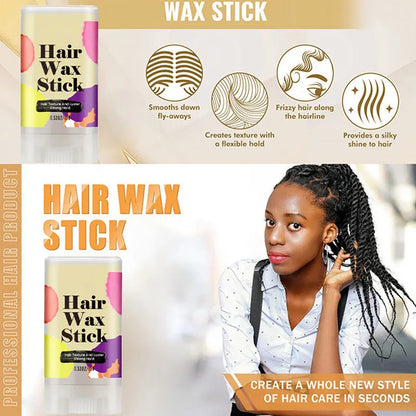 Hair Wax Stick For Fly Aways Frizzy Hair Portable Hair Styling Pomade Stick 1Pcs Travel Size Slick Back Baby Hairs Edge Control
