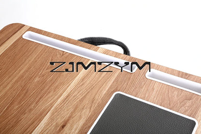 Lap Desk With Pillow Cushion Portable Laptop Desk With Wrist Rest, Mouse Pad, Phone Holder Computer Laptop Stand