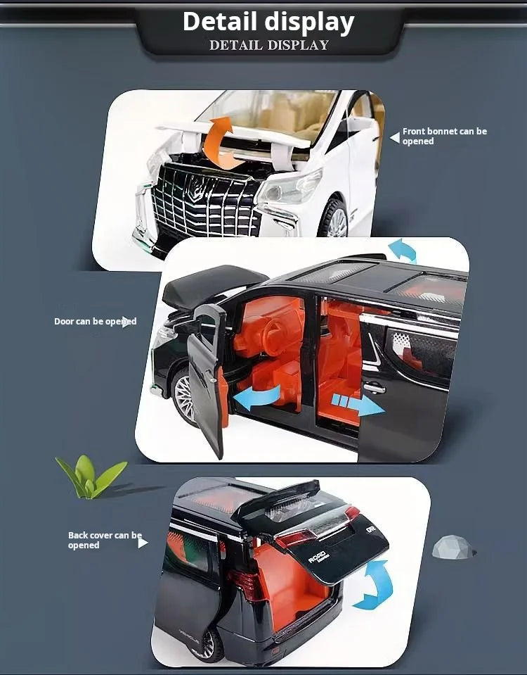 Children's Inertia Pull-back Car Toy with Lighting Sound Simulation Commercial Car Model Boy Gift Toy Car Kids Holiday Gift