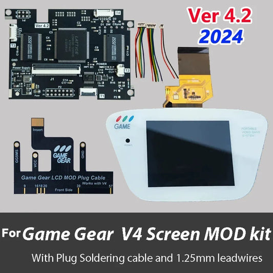 OGS All-in-one Screen V-4.2 LCD screen For SEGA Game Gear GG adjustable brightness support VGA output Mod kits