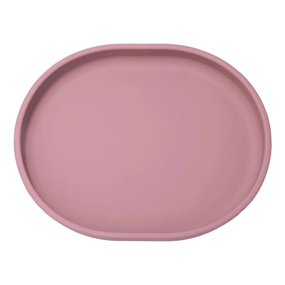 Baby Safe Silicone Dining Plate Suction Cartoon Children Dishes Feeding Toddler Training Tableware Retro Kids Smile Face Plate