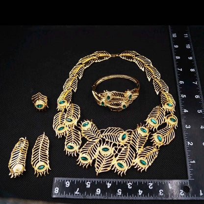 Luxury Woman Long Necklace Unique Design Italian Wedding Party Earrings Bracelets Gold Plated Jewelry Accessories High Quality