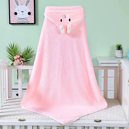 Cartoon Animal Baby Hooded Bath Towels Newborn Soft Towel Blanket Toddler Bathrobe Warm Sleeping Swaddle Wrap for Boys Girls