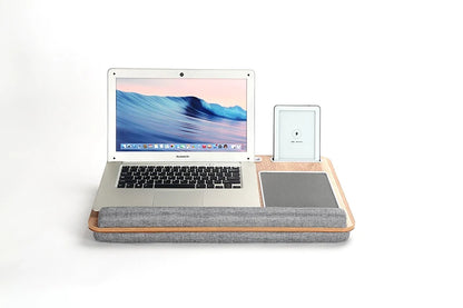 Lap Desk With Pillow Cushion Portable Laptop Desk With Wrist Rest, Mouse Pad, Phone Holder Computer Laptop Stand