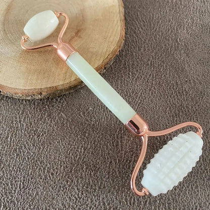Jade Roller and Gua Sha set Spa Grade Face Massager 100% Authentic Stone Reduces Puffiness Wrinkles  Reveals