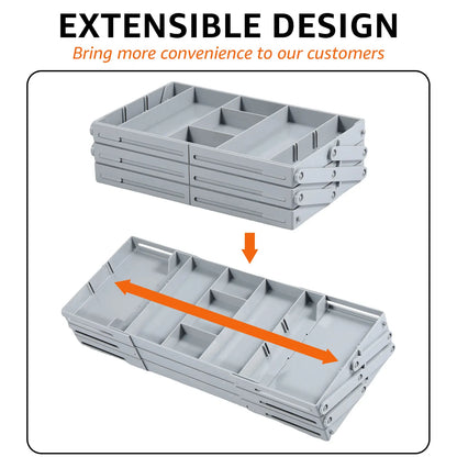 2/3 Foldable Drawer Organizer Multi Level Storage Tray  Adjustable Divider Versatile Jewelry Cosmetics Drawer Organizer
