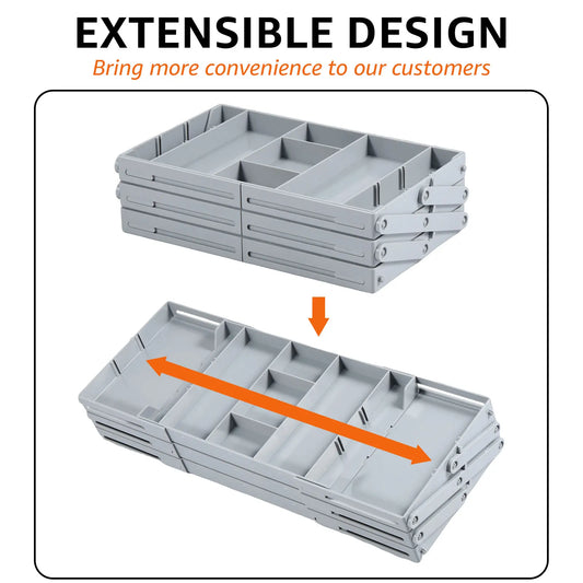 2/3 Foldable Drawer Organizer Multi Level Storage Tray  Adjustable Divider Versatile Jewelry Cosmetics Drawer Organizer